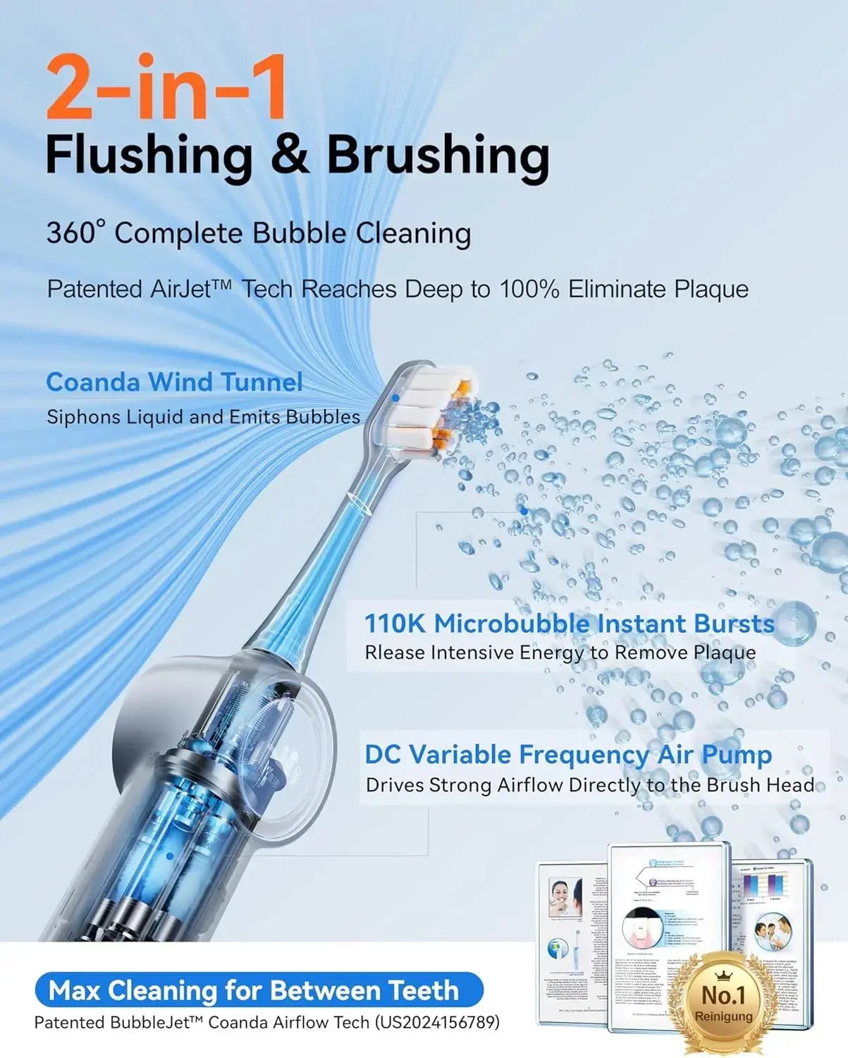 AirJet X3 Electric Toothbrush RANVOO